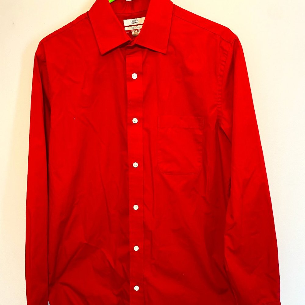 (15.5/34-35) CROFT & BURROW BUTTON UP SHIRT